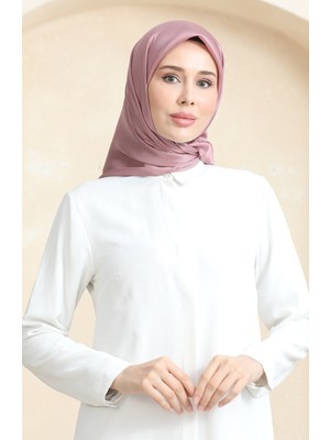 Düz Kristal Eşarp 70252-11 Gül Kurusu