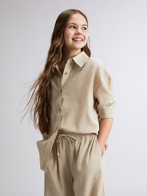 Lc Waikiki Yeni Sezon Uzun Kollu Kız Çocuk Gömlek