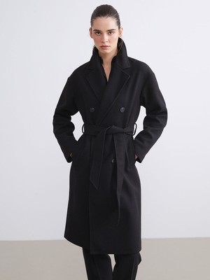 Lc Waikiki Yeni Sezon Kruvaze Yaka Kadın Kaşe Kaban