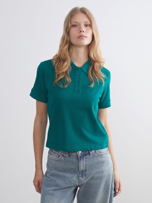 Lc Waikiki Yeni Sezon Polo Yaka Kadın Tişört