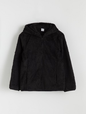 Lc Waikiki Yeni Sezon Kapüşonlu Pelüş Kız Çocuk Fermuarlı Sweatshirt