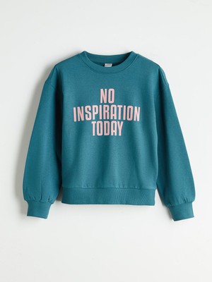 Lc Waikiki Yeni Sezon Bisiklet Yaka Kız Çocuk Sweatshirt