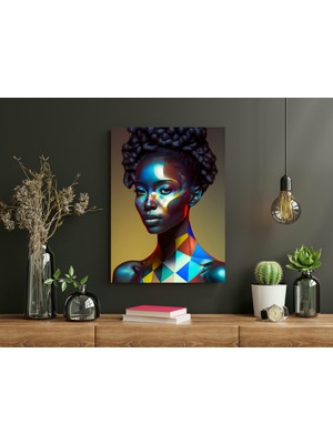 Tswana Saç Örgüsü - Ahşap Mdf Tablo