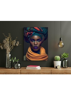 Wodaabe Kabile Boncuk - Ahşap Mdf Tablo