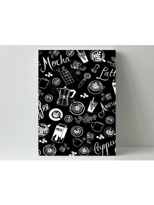 Kahve Çeşitleri ve Ekipmanları - Ahşap Mdf Tablo