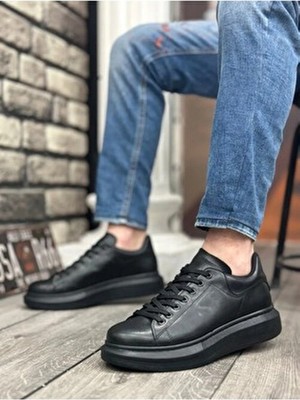Liarca Kadın Erkek Unisex Bağcıklı Deri Yüksek Tabanlı Spor Ayakkabı Sneaker Konforlu Tasarım ve Malzeme