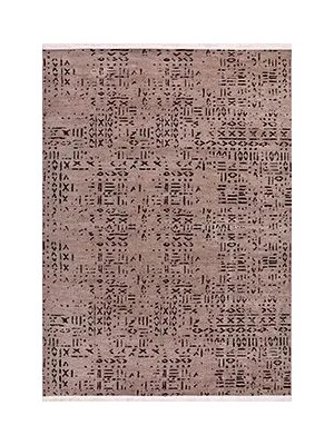 Aren Halı Baronissi Modern Kahverengi Koton ve Polyester Makine Halısı