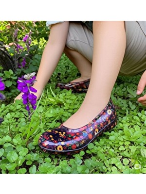 Filet Çiçekli Bahçe ve Tarım Kız Çocuk Ayakkabısı 29-35 Sarı
