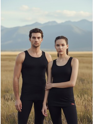 Blackspade Vücuda Oturan Içlik Unisex Termal Atlet– Siyah / Beyaz, Isı Koruyucu İÇLIK-9260