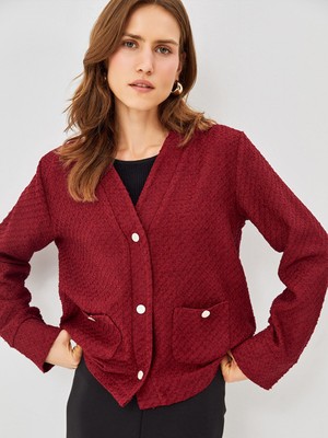 Lc Waikiki Yeni Sezon V Yaka Dokulu Kadın Hırka