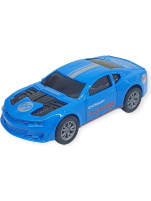 Çek Bırak Metal Küçük Arabalar 8 cm - SH40031 - Mavi Racing (Lisinya)