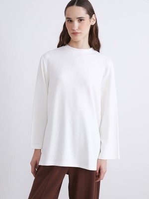 Lc Waikiki Yeni Sezon Bisiklet Yaka Oversize Kadın Sweatshirt Tunik