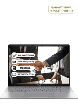 Vivobook S14 Intel Core I5 13420H 16GB Ram 512GB SSD 14" Freedos Laptop S3407VA-LY015