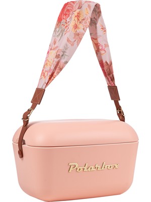 Prinkstyle Flower Classic Deri Kayışlı Coral Gold Edition Soğuk ve Sıcak Tutucu Thermo Çanta 20 Lt