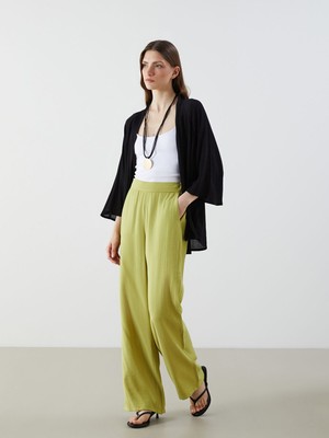 Lc Waikiki Yeni Sezon Beli Lastikli Geniş Paça Kadın Pantolon