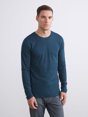 Lc Waikiki Yeni Sezon Bisiklet Yaka Basic Uzun Kollu Erkek Tişört