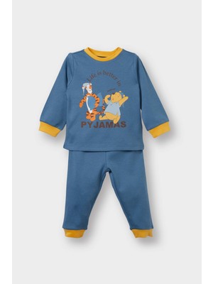 DeFacto Erkek Bebek Disney Winnie The Pooh Pijama Takımı Uzun Kollu Üst Uzun Alt F4582A525WN