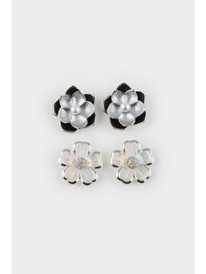 DeFacto Kadın 2'li Çiçekli Küpe E8030AXNS