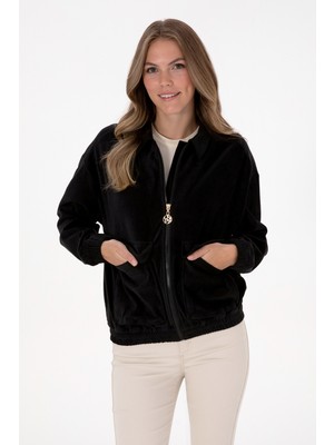 U.s. Polo Assn. Kadın Siyah Dokuma Mont 50313095-VR046