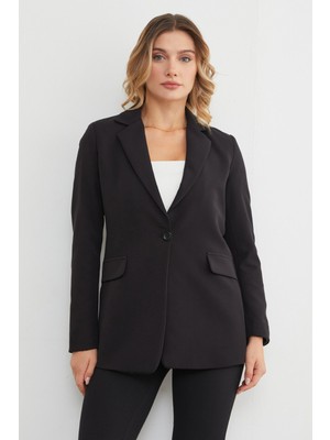 Basic Tek Düğmeli Blazer Ceket