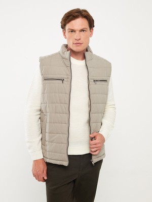 Lc Waikiki Yeni Sezon Büyük Beden Standart Kalıp Dik Yaka Erkek Şişme Yelek