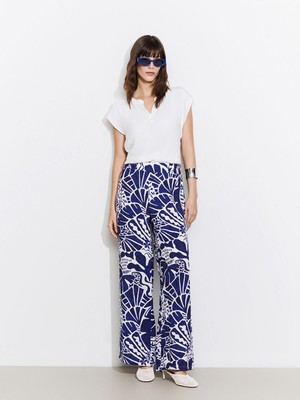 Lc Waikiki Yeni Sezon Beli Lastikli Çiçekli Kadın Pantolon