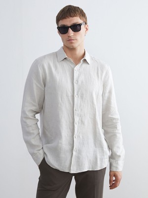 Lc Waikiki Yeni Sezon Regular Fit Uzun Kollu Keten Erkek Gömlek