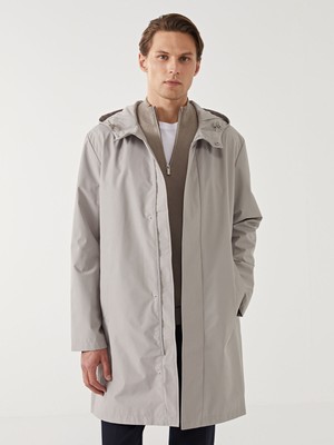 Lc Waikiki Yeni Sezon Kapüşonlu Erkek Ince Uzun Mont