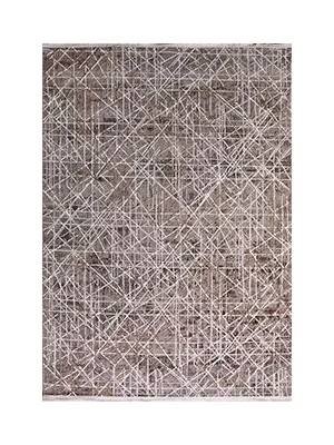 Aren Halı Colonna Modern Kahverengi Polyester Kaydırmaz Taban Makine Halısı