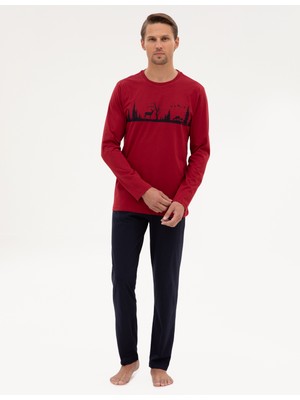 Pierre Cardin Erkek Bordo Pijama Takımı 50322636-900