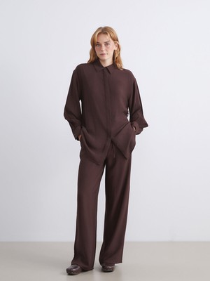 Lc Waikiki Yeni Sezon Beli Lastikli Geniş Paça Kadın Pantolon