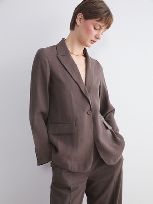 Lc Waikiki Yeni Sezon Modal Karışımlı Kadın Blazer Ceket