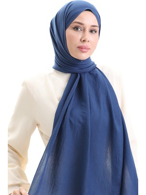 Pamuklu Soft Şal 70283-36 Açık Lacivert