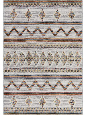 Aren Halı Ponte Geometrik Multi Polyester ve Pamuklu Yıkanabilir Kaydırmaz Taban Dijital Baskı Halı