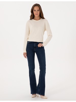 Pierre Cardin Kadın Lacivert Skinny Flare Jean Pantolon 50318199-VR033