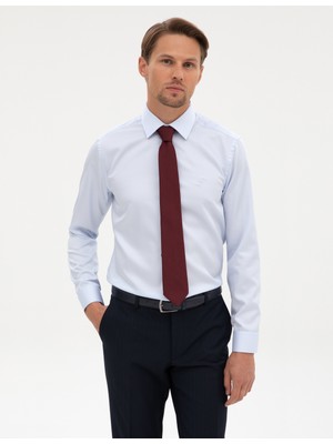 Pierre Cardin Erkek Açık Mavi Non Iron Kolay Ütülenebilir Slim Fit Gömlek 50315254-VR003