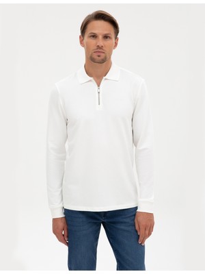 Pierre Cardin Erkek Ekru Regular Fit Sweatshirt 50307988-VR019