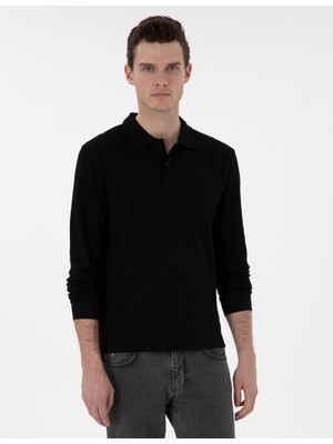 Pierre Cardin Erkek Siyah Slim Fit Sweatshirt 50313217-VR046
