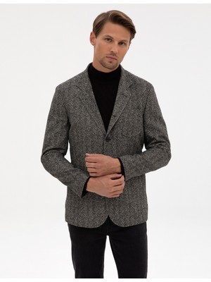 Pierre Cardin Erkek Siyah Slim Fit Ceket 50313628-VR046