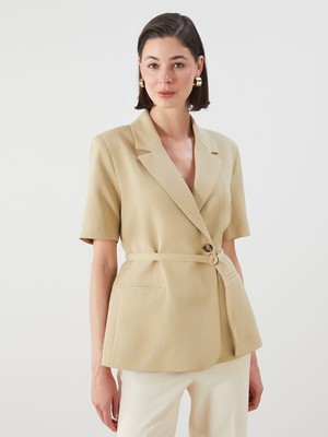 Lc Waikiki Yeni Sezon Beli Kemerli Kadın Blazer Ceket