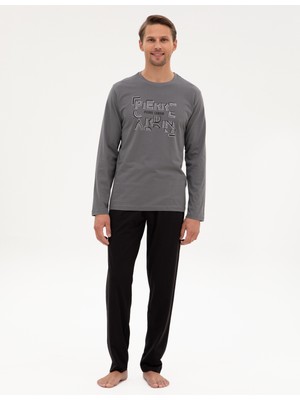 Pierre Cardin Erkek Koyu Gri Pijama Takımı 50322652-VR080
