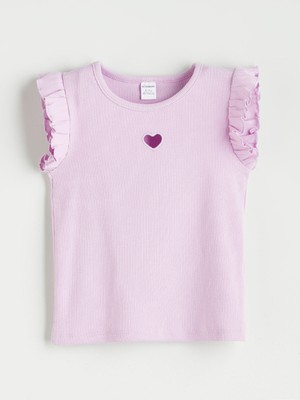 Lc Waikiki Yeni Sezon Bisiklet Yaka Nakışlı Kız Çocuk Bluz