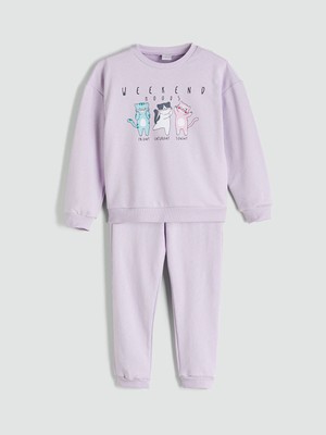 Lc Waikiki Yeni Sezon Bisiklet Yaka Kız Çocuk Pijama Takımı