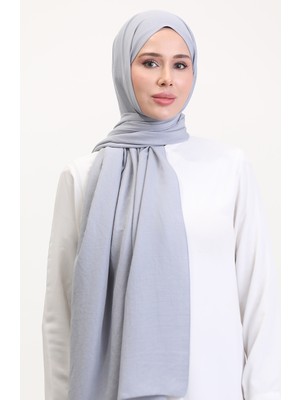 Cotton Caz Şal 70257-02 Gümüş Gri