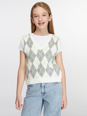 Lc Waikiki Yeni Sezon V Yaka Kız Çocuk Triko Süveter