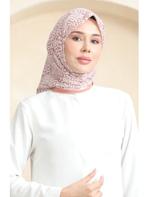 Desenli Soft Eşarp 70244-07 Soğan Kabuğu Ekru
