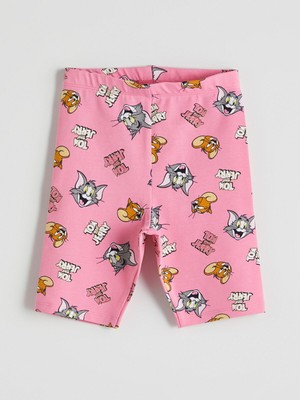 Lc Waikiki Yeni Sezon Tom & Jerry Baskılı Kız Çocuk Kısa Tayt