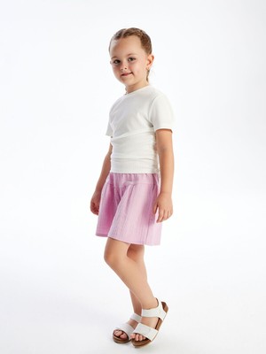 Lc Waikiki Yeni Sezon Beli Lastikli Basic Müslin Kız Çocuk Şort