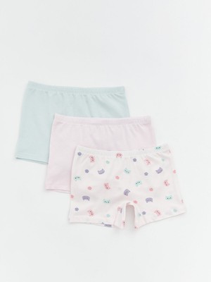 Lc Waikiki Yeni Sezon Beli Lastikli Baskılı Kız Bebek Boxer 3'lü