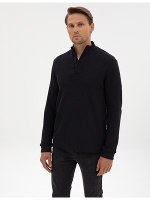 Pierre Cardin Erkek Siyah Regular Fit Sweatshirt 50309343-VR046